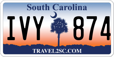 SC license plate IVY874