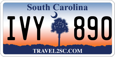SC license plate IVY890