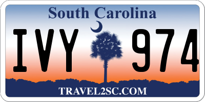 SC license plate IVY974