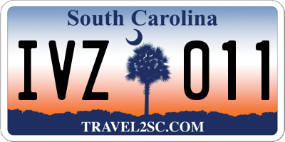 SC license plate IVZ011