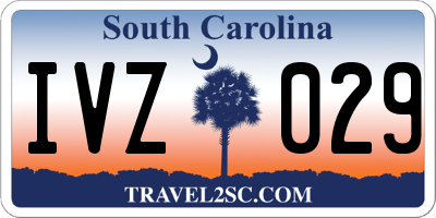 SC license plate IVZ029