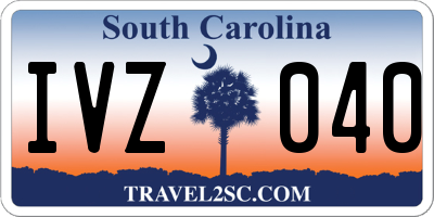 SC license plate IVZ040