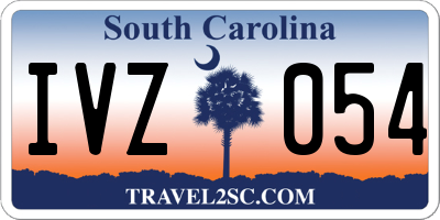 SC license plate IVZ054