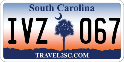 SC license plate IVZ067