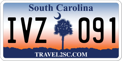 SC license plate IVZ091
