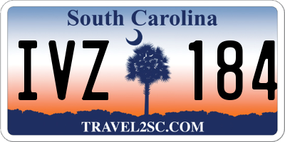 SC license plate IVZ184