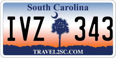 SC license plate IVZ343