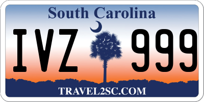SC license plate IVZ999
