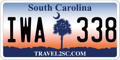 SC license plate IWA338
