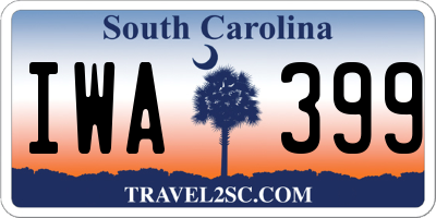 SC license plate IWA399