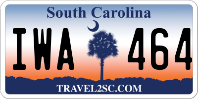SC license plate IWA464