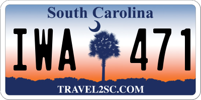SC license plate IWA471
