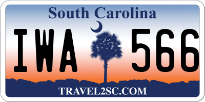 SC license plate IWA566