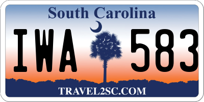 SC license plate IWA583