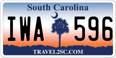 SC license plate IWA596