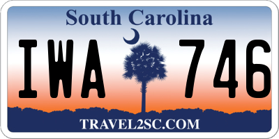 SC license plate IWA746