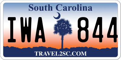 SC license plate IWA844