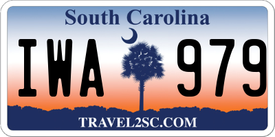 SC license plate IWA979