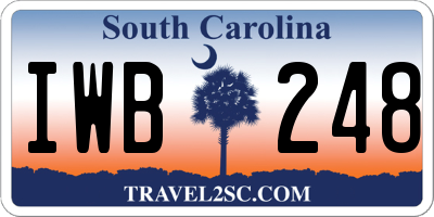 SC license plate IWB248