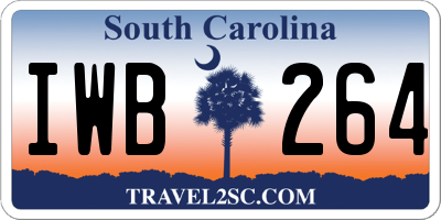 SC license plate IWB264