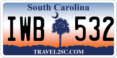 SC license plate IWB532