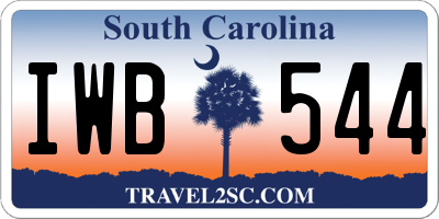 SC license plate IWB544