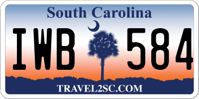 SC license plate IWB584
