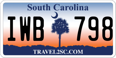 SC license plate IWB798
