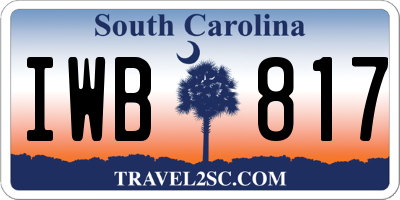 SC license plate IWB817