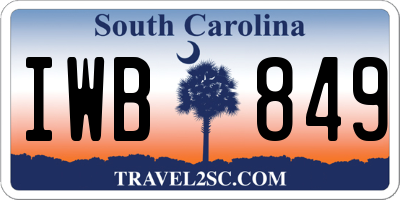 SC license plate IWB849