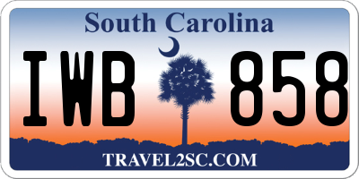 SC license plate IWB858