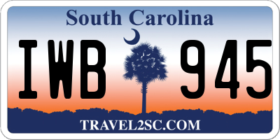 SC license plate IWB945