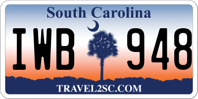 SC license plate IWB948