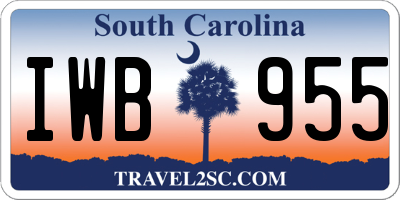 SC license plate IWB955