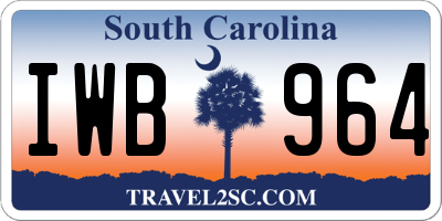 SC license plate IWB964