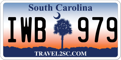 SC license plate IWB979