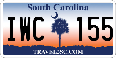 SC license plate IWC155