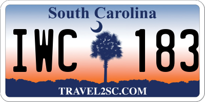 SC license plate IWC183