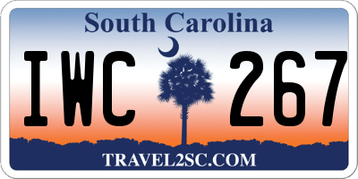SC license plate IWC267