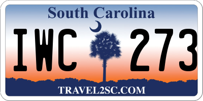 SC license plate IWC273
