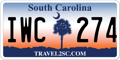 SC license plate IWC274