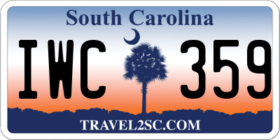 SC license plate IWC359