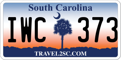SC license plate IWC373