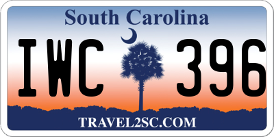 SC license plate IWC396