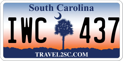 SC license plate IWC437