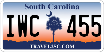 SC license plate IWC455