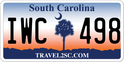 SC license plate IWC498