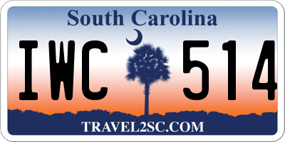 SC license plate IWC514