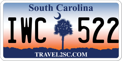 SC license plate IWC522