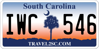 SC license plate IWC546